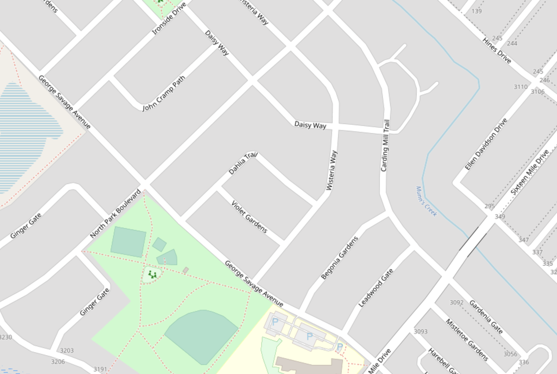 Wisteria Way and Violet Gardens | Openstreetmap